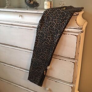MICHAEL Michael Kors Leopard Print Skinny Jeans